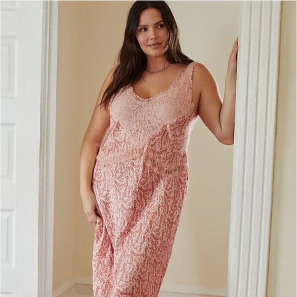 Anthropologie The Cerise Maxi Dress SIZE L